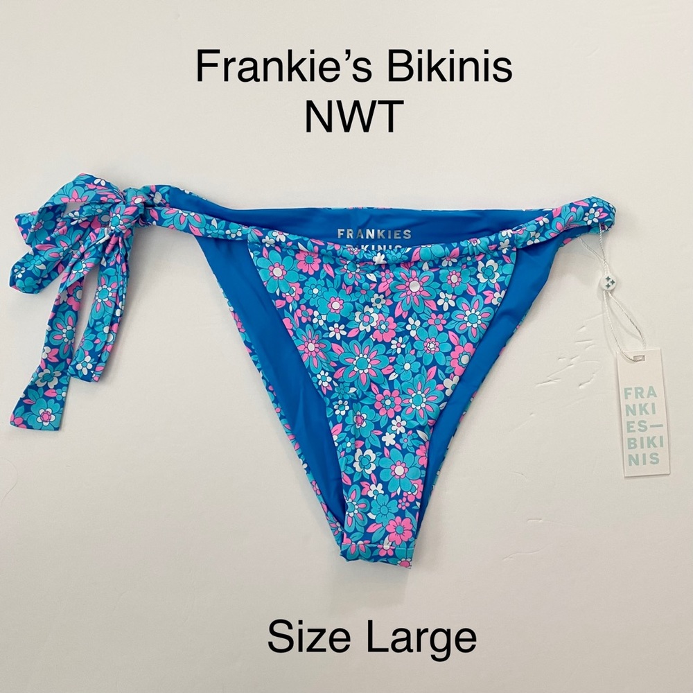 Frankie’s Bikinis 🌊 Blue Wave Cielo Bottom 💙 Size Large